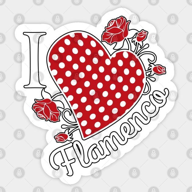 I love Flamenco Sticker by Tiro1Linea